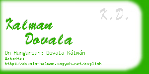 kalman dovala business card