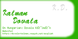 kalman dovala business card